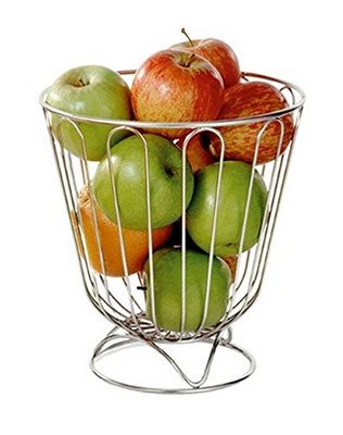 Frukt- och citruskorg i rostfritt stål - hög