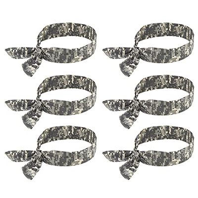 Ergodyne Chill Its 6700 Bandana de refrigeración, cristales de polímero evaporativo para alivio de enfriamiento, lazo para ajuste ajustable, paquete de 6