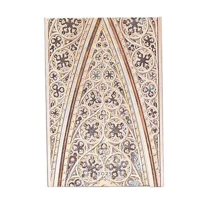 Kalendarz Paperblanks 2025 Vault of The Milan Cathedral Mini tygodniowy HOR: tydzień na dwóch stronach, zamykany na Magnes, Papier 100 GSM