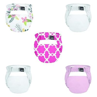 Domiva Lote de 5 Capas Lavables Surtidas, 0-4 kg, Flor