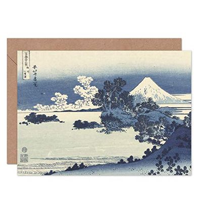 Artery8 Hokusai Beach Of Shichirigahama Province Sagami Fine Art Greeting Card Plus Envelope Blank Inside Plage