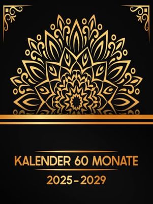 Kalender 60 Monate 2025-2029: Monatsplaner 2025 2029 | 5 Jahre vom 01/01/2025 bis 31/12/2029 | 2 Seiten = 1 Monat | Gesetzliche Feiertage | (8.5 x 11 Zoll) din a4 | 160 Seiten