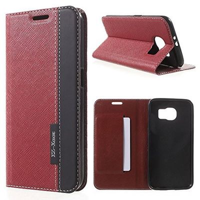 LD Case A000134 beschermhoes voor Samsung Galaxy S6 G920, stof/leer, rood
