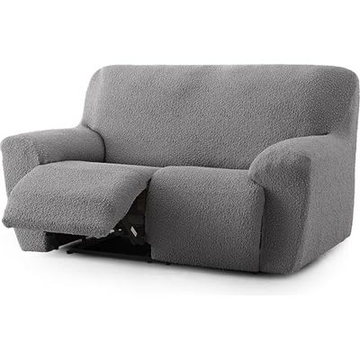 ECOMMERC3 | Funda Sofá Relax Pies Juntos 2x2 Super Elástico - Funda Sofá Gris Oscuro Adaptable y Transpirable para Sofás Chester y Klippan