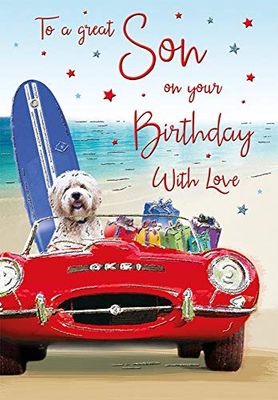 Regal Publishing Tarjeta de Felicitacion Cumpleaños Hijo - 9 x 6 pulgadas, C80457
