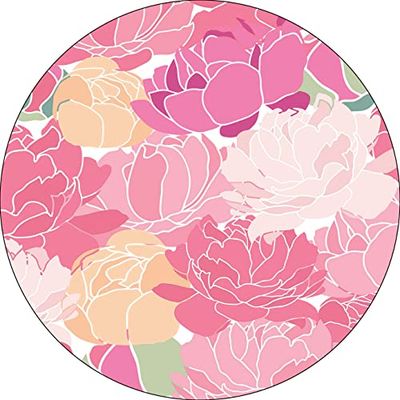 Bonateks, Ronde digitaal bedrukte muismat, antislip onderkant, voor kantoor en thuis, diameter: 22 cm