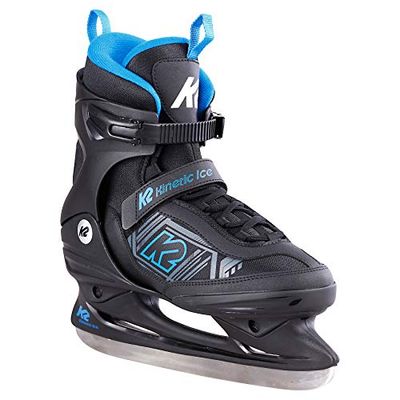 K2 Kinetic Ice M - Patines de Hielo para Hombre, Hombre, Patines de Hielo., 25E0230, Negro y Azul., EU: 47 (UK: 11.5 / US: 12.5)