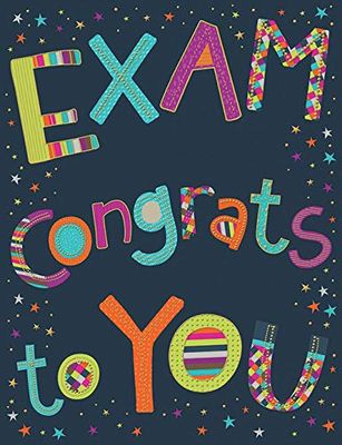 Piccadilly Greetings Occasion Card Congratulations Exam - 8 x 6 inches