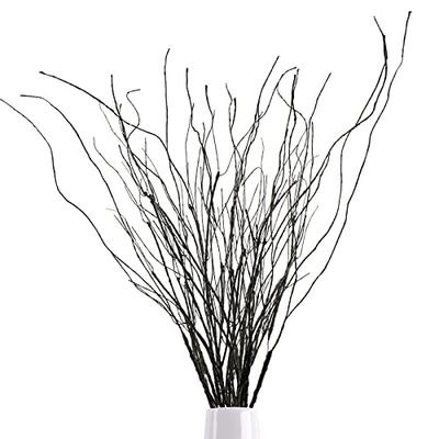 Ruidazon 10 Ramas de Sauce Rizado de 30.7 Pulgadas, Ramas de Flores Artificiales, Ramas de árbol Flexibles secas para Manualidades, hogar, habitación, Boda, jarrón, jardín, decoración de Granja