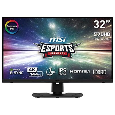 MSI Optix MPG321UR-QD 32“ 4K UHD Gaming Monitor - 3840 x 2160 IPS Quantum Dot Panel, 144 Hz / 1ms, G-SYNC compatibile, 97% DCI-P3 colore (10-Bit), DisplayHDR 600 - HDMI 2.1 CEC, DP 1.4a, USB Type-C