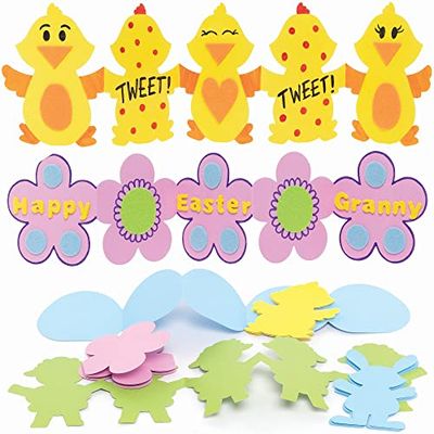 Baker Ross Biglietti Fisarmonica di Pasqua - Confezione da 10, Materiale Artistico per Bambini (FC132)