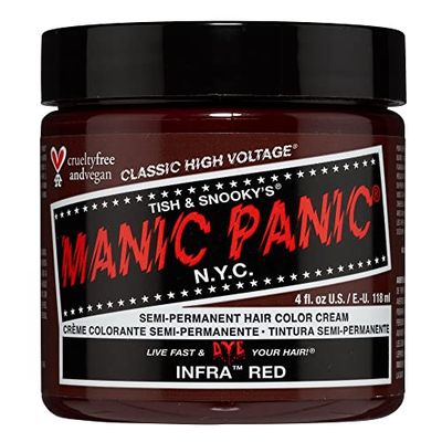 Manic Panic Infra Red Classic Creme, Vegan, Cruelty Free, Semi Permanent Hair Dye 118 ml