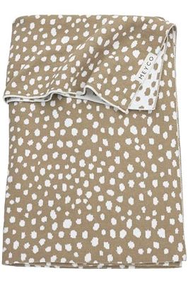 Meyco Baby Cheetah Blanket, Couverture de Berceau tricotée (100% Coton Doux, Polyvalent, Facile d'entretien, Respirant, Taille : 75 x 100 cm), Gris Tourterelle