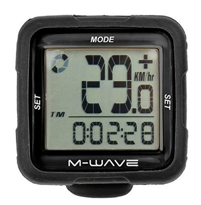 M-Wave XIV Silicon Velocímetro sin Cable, Unisex Adulto, Negro, Talla Única