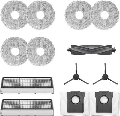Dreame Kit de accesorios para robot L10s Pro Ultra, incluye 1x cepillo principal, 2x cepillos laterales, 2x filtros de polvo, 2x bolsas de recogida de polvo, 6x paños de mopa (3 pares)