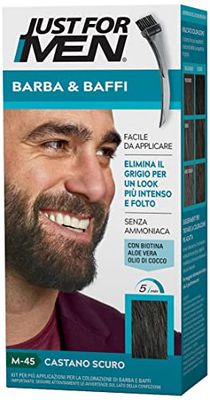 Just for Men Kit de coloration moustache et barbe - M45 Castano Scuro (Châtain clair)