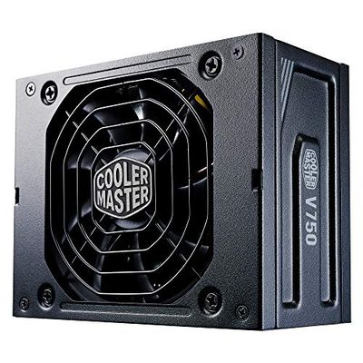 Cooler Master V750 SFX Gold, UK Plug - 750W 80 PLUS Gold, Fully Modular Power Supply Unit, SFF/mini-ITX PSU, Quiet 92mm FDB Fan, Semi-Fanless Mode, SFX-to-ATX Bracket, 10-Year Warranty - 750W