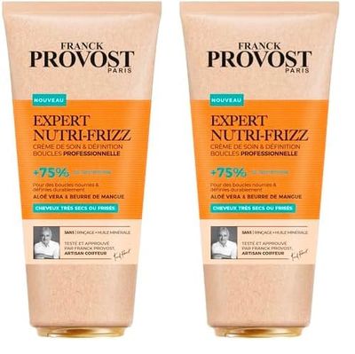Franck Provost Crème de Soin et Définition Boucles Expert Nutri-Frizz 200 ml (Lot de 2)