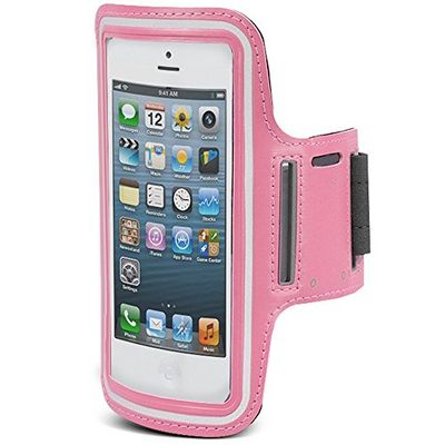 Maclean 4,8 "o 5,7" Funda para móvil Sport – Brazalete Deportivo para teléfono móvil Brazalete de Correr Fitness Case (Rosa, 4.8)