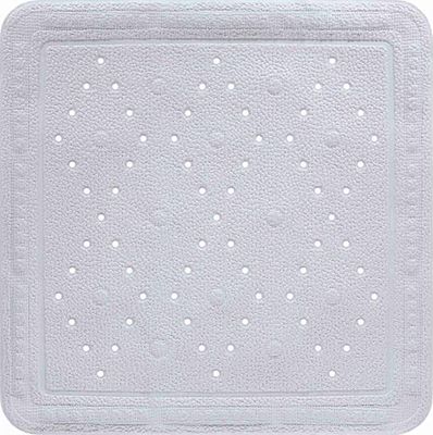 BAVENO Bath mat, 100% synthetic rubber, PVC-free, Gray, 55 x 55 cm