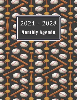 2024 - 2028 Monthly Agenda: Multi-year Organizer - from 2024 to 2028 Monthly Calendar 60 months with Holidays To Do List Goals