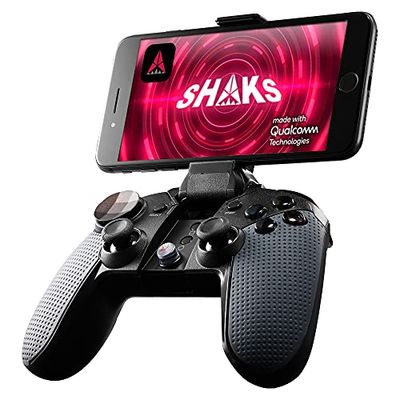 Shaks S3b Controlador de juegos móviles para Android, Windows, MacOS, iOS, X-Cloud, Stadia, GeForce - Bluetooth Wireless Gamepad, Powered by Qualcomm, 8H de uso. App de Mapeo