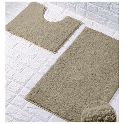 Gaveno Cavailia Super Absorbent (2PC) Shiny Microfiber Bath Set - [ Beige ]
