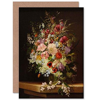 Wee Blue Coo PAINTING STILL LIFE DIETRICH FLOWERS NEW ART GREETINGS GIFT CARD