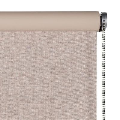 Estor Opaco, Estor Enrollable 100% Blackout, Estor oscurante para Ventanas y Puertas, Acabados Metálicos Premium, Night Plus Lino - ESTORES BASIC, 160 x 250 cm