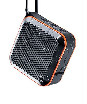 Draagbare bluetooth-luidspreker, kleine draagbare draadloze luidspreker, 8-uurs stereo-weergave TWS, IPX7 waterdicht, geschikt voor douche, outdoor-reizen, feest, strandboot, camping (oranje)