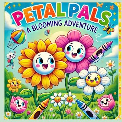 Petal Pals : a blooming adventure: A coloring book for Kids 6-10