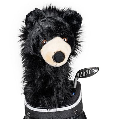 Daphne's Bear Driver/Fairway Houten Hoofd Cover - Zwart