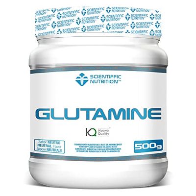 Scientiffic Nutrition - Glutamine Neutro, Glutamina 100% Pura en Polvo Sin Sabor, Favorece el Desarrollo y Recuperación Muscular, con el Sello Kyowa Quality - 500g