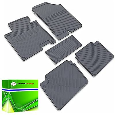 akhan ATDK1501 DK1501 Fitted Rubber Car Mats Grey Suitable for VW Jetta Saloon 2005-2010