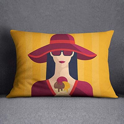 Bonamaison Federa per Cuscino Decorativo, Polyester, Multicolore, 35X50