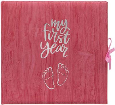Baby's My First Year Record Log Book ter herdenking van de geboorte door hun eerste jaar op aarde - Roze