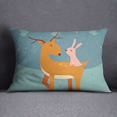 Questo Casa Funda de cojín Decorativa, Suave y cómoda, para el hogar, Coches, Oficina, sofá, Sala de Estar, Dormitorio, decoración de 35 x 50 cm, diseñada y Fabricada en Turquía