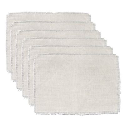 DII CAMZ37829 PLACEMAT Jute Bleached S/6, marfim sólido 6 peças