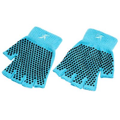 ProsourceFit Grippy Yoga Handschoenen, yoga-handgrepen met stevig vingerloos design, één maat, past op alle yoga-handschoenen met handgrepen, voor vrouwen en mannen, aqua