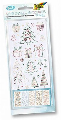 folia 1431 - Crystal Sticker Winter - hoogwaardige stickers met gestippelde glittermotieven