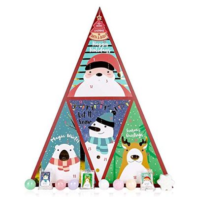 Calendario dell'Avvento di bellezza per donne, calendario dell'Avvento con imbottitura per donne, uomini, coppie, ragazze, adolescenti, calendario con prodotti per la cura del corpo (Santa)