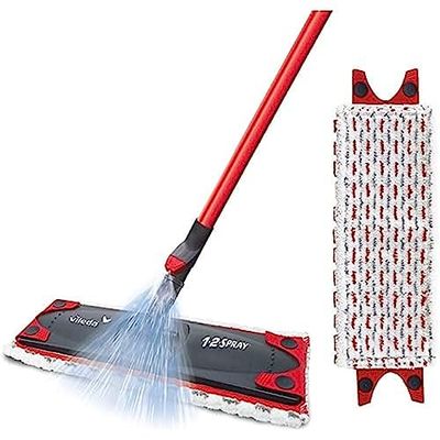 Vileda 1-2 Spray Scopa Lavapavimenti a Spruzzo con Ricambio in Microfibra, Rosso