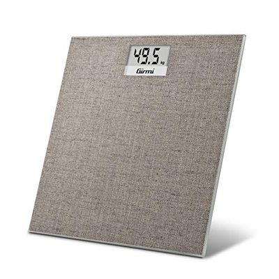 Girmi BP28 - Báscula personal de vidrio, efecto tejido, electrónica, 100 g/150 kg