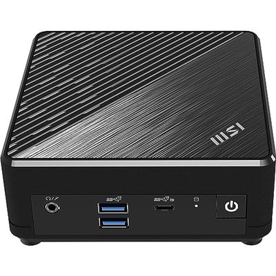 MSI Cubi N ADL S-080DE Mini PC, Intel Pentium N200, 4 GB DDR4, SSD M.2 da 128 GB, USB 3.2 Gen 2 Type C (DP Alternate), HDMI 2.1 e DP 1.4, Bluetooth 5, Fanless, Windows 11Pro, VESA, nero