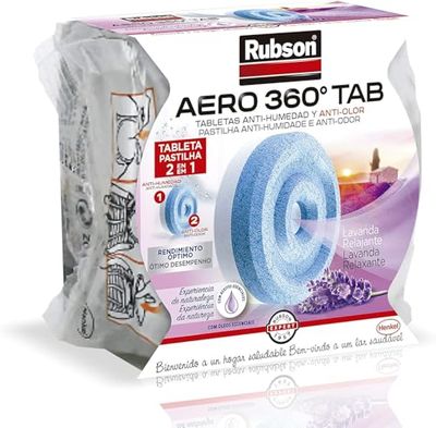 Rubson AERO 360º Peças sobresselentes de jardim de lavanda para desumidificador, aromaterapia, neutralizador de odores ultraabsorvente, 1 unidade (450 g)