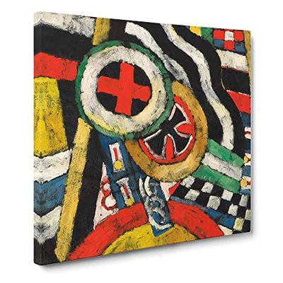 Painting No.5 by Marsden hartley Classic Painting Canvas Wall Art Print Ready to Hang, Framed Picture for Living Room Bedroom Home Office Décor, 14x14 Inch (35x35 cm)