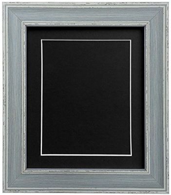 FRAMES BY POST Scandi - Cornice portafoto con supporto nero e bordo di supporto, 12 x 10 cm, dimensioni 25,4 x 20,3 cm