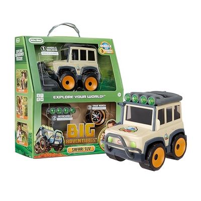 Little Tikes Big Adventures Todoterreno safari Juguete STEM - Vehículo con prismáticos, linterna y brújula - Para niños de más de 3 años