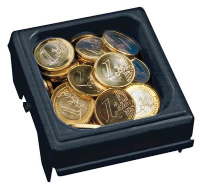 Comsafe T03111- Vassoio per monete Euro, colore: nero