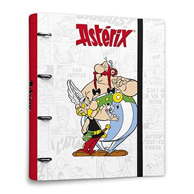 Grupo Erik Asterix & Obelix 4 Ring Binder - Premium A4 Folders Ring Binder - 10.6 x 12.6 inches / 27 x 32 cm - Ring Binder A4 - A4 Ringbinder - 4 Ring Binder A4